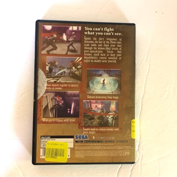 Shinobi PS2 PlayStation 2 Game + Manual Tested - Picture 3 of 3